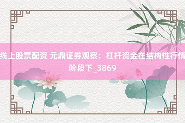 线上股票配资 元鼎证券观察：杠杆资金在结构性行情阶段下_3869