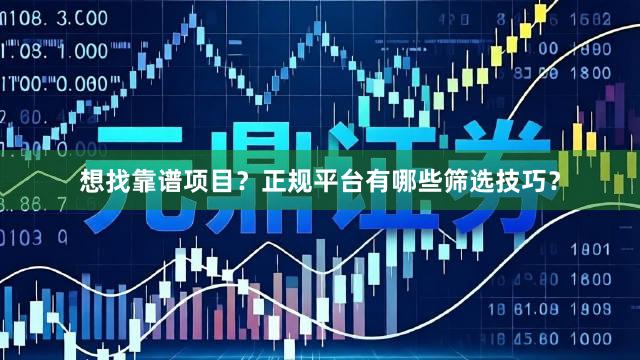 想找靠谱项目？正规平台有哪些筛选技巧？