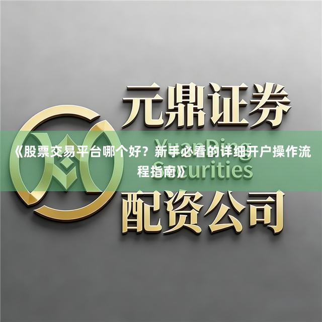 《股票交易平台哪个好？新手必看的详细开户操作流程指南》