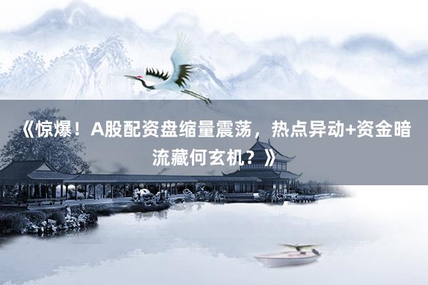 《惊爆！A股配资盘缩量震荡，热点异动+资金暗流藏何玄机？》
