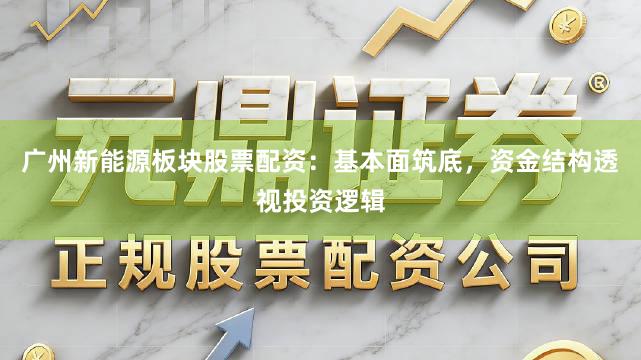 广州新能源板块股票配资：基本面筑底，资金结构透视投资逻辑