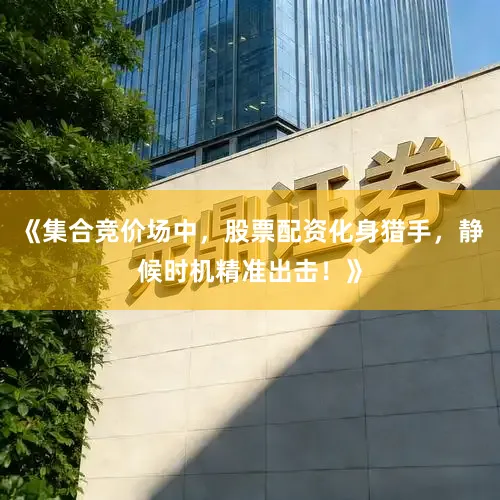 《集合竞价场中，股票配资化身猎手，静候时机精准出击！》