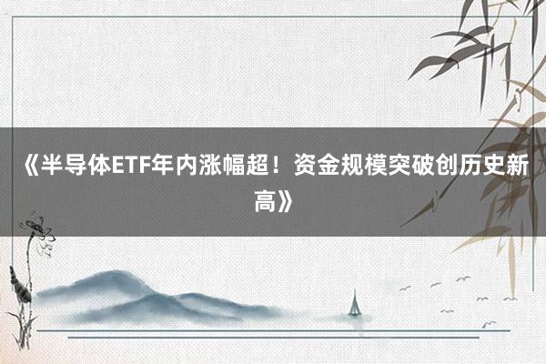 《半导体ETF年内涨幅超！资金规模突破创历史新高》