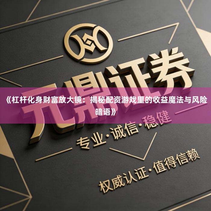 《杠杆化身财富放大镜：揭秘配资游戏里的收益魔法与风险暗语》