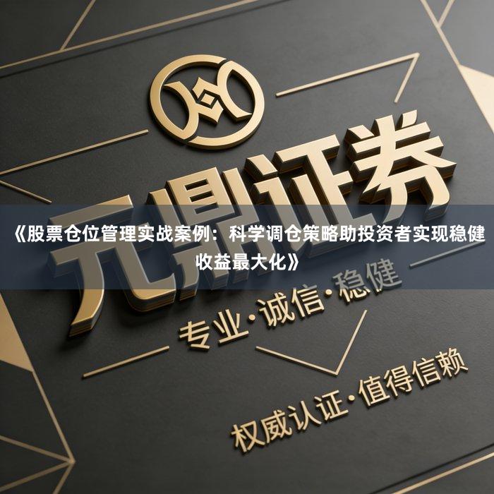 《股票仓位管理实战案例：科学调仓策略助投资者实现稳健收益最大化》