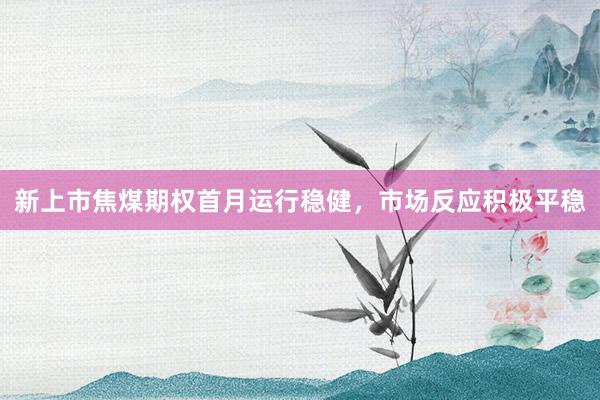 新上市焦煤期权首月运行稳健，市场反应积极平稳