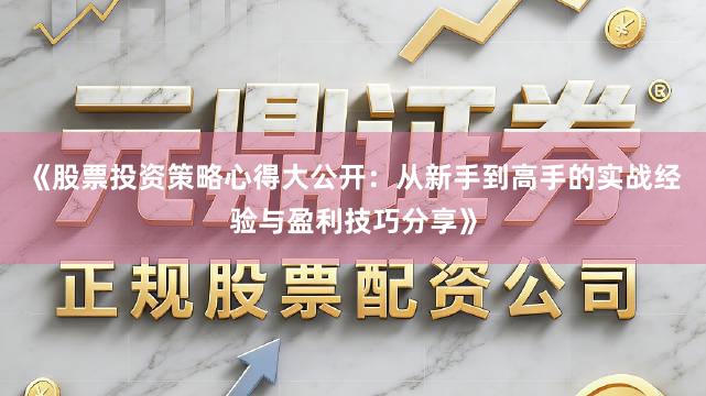 《股票投资策略心得大公开：从新手到高手的实战经验与盈利技巧分享》