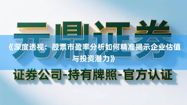 《深度透视：股票市盈率分析如何精准揭示企业估值与投资潜力》
