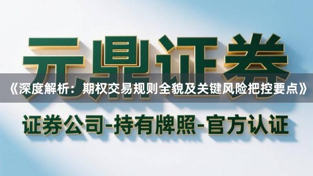 《深度解析：期权交易规则全貌及关键风险把控要点》